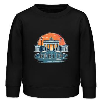 Porte de Brandebourg à Berlin - Sweat enfant bio Stanley/Stella - noir - Devant - AI Model Kid Male (0cm)