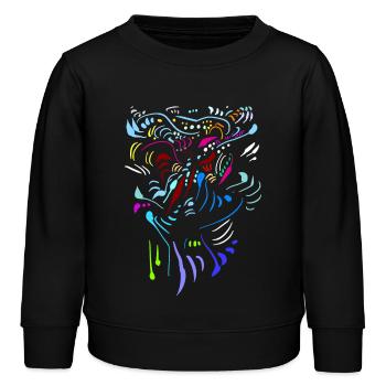 TRIBAL 30 05 - Kinder Organic Sweatshirt Mini Changer von Stanley/Stella - Schwarz - Vorne - AI Model Kid Male (0cm)