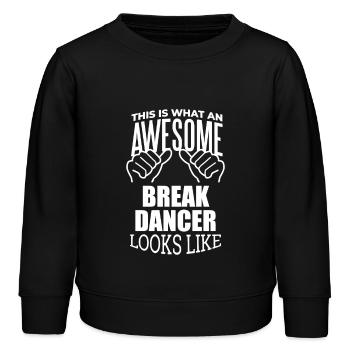 breakdancer - Sweat enfant bio Stanley/Stella - noir - Devant - AI Model Kid Male (0cm)
