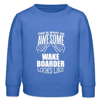 Wakeboard - Kinder Organic Sweatshirt Mini Changer von Stanley/Stella - carolina Blue - Vorne - AI Model Kid Female (0cm)