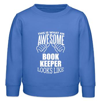 Buchhalter - Kinder Organic Sweatshirt Mini Changer von Stanley/Stella - carolina Blue - Vorne - AI Model Kid Female (0cm)