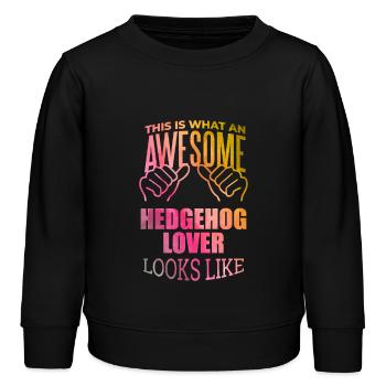 Igel - Kinder Organic Sweatshirt Mini Changer von Stanley/Stella - Schwarz - Vorne - AI Model Kid Male (0cm)