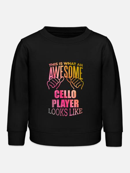 Cello Cello Cello - Kinder Organic Sweatshirt Mini Changer von Stanley/Stella - Schwarz