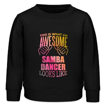 Samba - Sweat enfant bio Stanley/Stella - noir - Devant - AI Model Kid Male (0cm)
