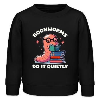 Silent Caterpillar Leselicht - Kinder Organic Sweatshirt Mini Changer von Stanley/Stella - Schwarz - Vorne - AI Model Kid Male (0cm)