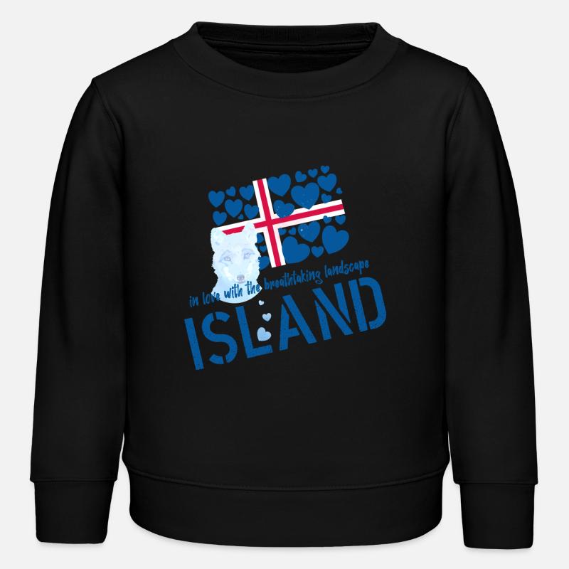Island Polarfuchs Iceland - Kinder Organic Sweatshirt Mini Changer von Stanley/Stella - Schwarz