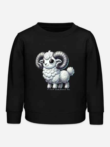 widder cartoon - Kinder Organic Sweatshirt Mini Changer von Stanley/Stella - Schwarz