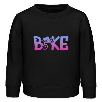 Biken Fahrrad Bmx - Kinder Organic Sweatshirt Mini Changer von Stanley/Stella - Schwarz - Vorne - AI Model Kid Male (0cm)