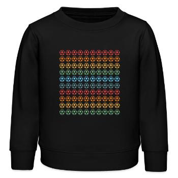 Fußballspieler Fußball - Kinder Organic Sweatshirt Mini Changer von Stanley/Stella - Schwarz - Vorne - AI Model Kid Male (0cm)