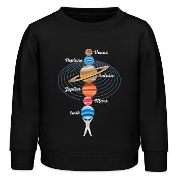 Astronaute fort - Sweat enfant bio Stanley/Stella - noir - Devant - AI Model Kid Male (0cm)