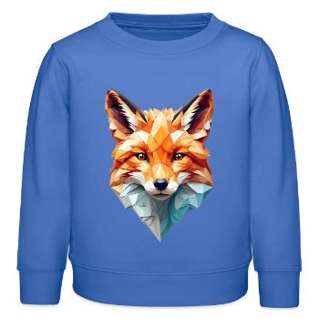 Geometrischer Fuchskopf - Kinder Organic Sweatshirt Mini Changer von Stanley/Stella - carolina Blue - Vorne - AI Model Kid Female (0cm)