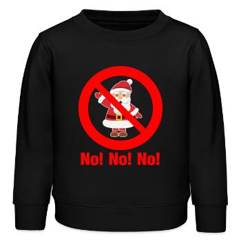 Anti Weihnachten Weihnachtsmuffel Weihnachtshasser - Kinder Organic Sweatshirt Mini Changer von Stanley/Stella - Schwarz - Vorne - AI Model Kid Male (0cm)