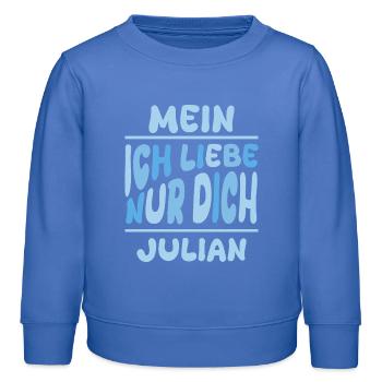 Husband Julian - Kids Organic Sweatshirt by Stanley/Stella - carolina blue - Front - AI Model Kid Female (0cm)
