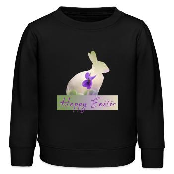 Joyeuses Pâques - Sweat enfant bio Stanley/Stella - noir - Devant - AI Model Kid Male (0cm)
