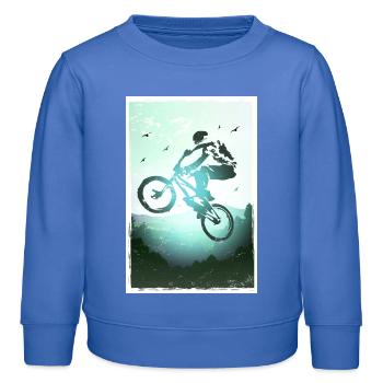 BMX Poster / BMX Imprimer l’affiche / fonds d’écran BMX - Sweat enfant bio Stanley/Stella - carolina blue - Devant - AI Model Kid Female (0cm)
