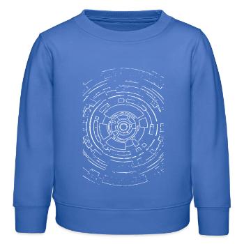 Kernkreis Nano-Tech Muster - Kinder Organic Sweatshirt Mini Changer von Stanley/Stella - carolina Blue - Vorne - AI Model Kid Female (0cm)