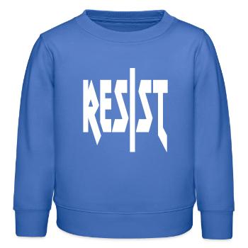 Résistez et résistez - Sweat enfant bio Stanley/Stella - carolina blue - Devant - AI Model Kid Female (0cm)