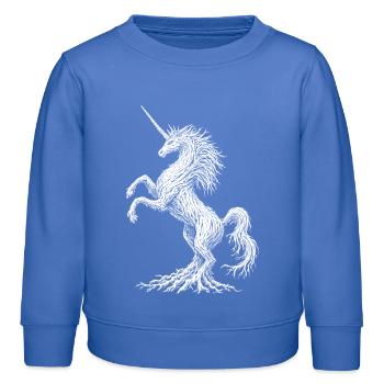 Licorne effrayante arbre Dark Fantasy Art Amoureux de la nature - Sweat enfant bio Stanley/Stella - carolina blue - Devant - AI Model Kid Female (0cm)