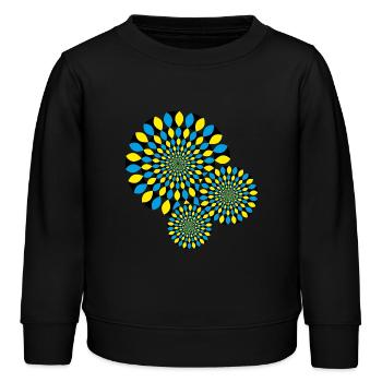 Optische Täuschung - Kinder Organic Sweatshirt Mini Changer von Stanley/Stella - Schwarz - Vorne - AI Model Kid Male (0cm)