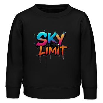 sky is the limit - Kids Organic Sweatshirt by Stanley/Stella - black - Front - AI Model Kid Male (0cm)