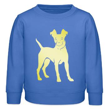 Silhouette de chien Pinscher - Sweat enfant bio Stanley/Stella - carolina blue - Devant - AI Model Kid Female (0cm)