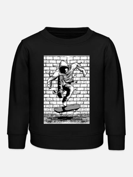 Skateboard | Skate | Affiche de patineur | Sk8 - Sweat enfant bio Stanley/Stella - noir
