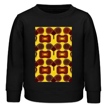 Motif vintage - Sweat enfant bio Stanley/Stella - noir - Devant - AI Model Kid Male (0cm)