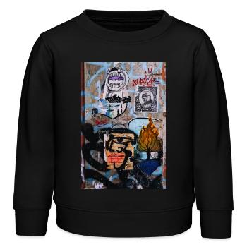 DSC02713 - Kinder Organic Sweatshirt Mini Changer von Stanley/Stella - Schwarz - Vorne - AI Model Kid Male (0cm)