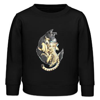 Amitié - Sweat enfant bio Stanley/Stella - noir - Devant - AI Model Kid Male (0cm)