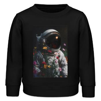 Botaniste Cosmique - Sweat enfant bio Stanley/Stella - noir - Devant - AI Model Kid Male (0cm)