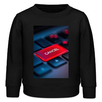 Rot Abbrechen-Tasten-Highlight - Kinder Organic Sweatshirt Mini Changer von Stanley/Stella - Schwarz - Vorne - AI Model Kid Male (0cm)