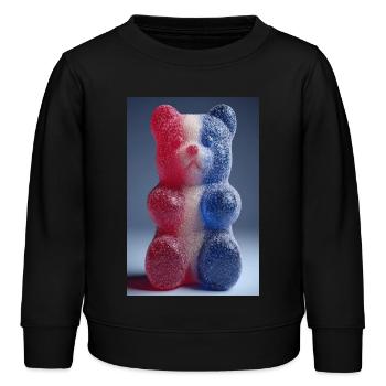 Gummibärchen mit französischer Flagge - Kinder Organic Sweatshirt Mini Changer von Stanley/Stella - Schwarz - Vorne - AI Model Kid Male (0cm)