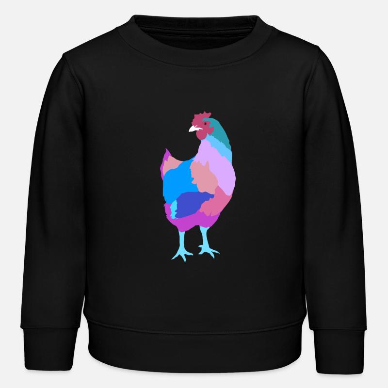 Huhn Henne - Kinder Organic Sweatshirt Mini Changer von Stanley/Stella - Schwarz