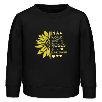 Lueur indépendante du tournesol - Sweat enfant bio Stanley/Stella - noir - Devant - AI Model Kid Male (0cm)