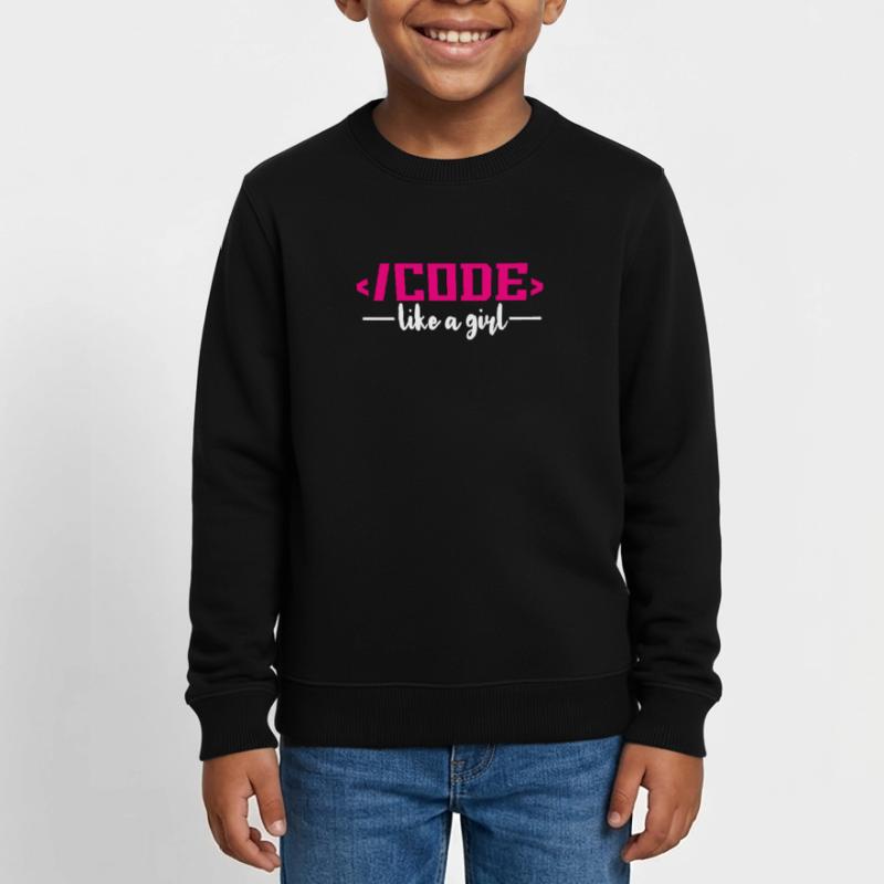 Codierung Programmierung Informatik Kinder Organic Sweatshirt Mini Changer von Stanley/Stella