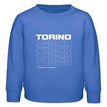Turin Italie - Sweat enfant bio Stanley/Stella - carolina blue - Devant - AI Model Kid Female (0cm)