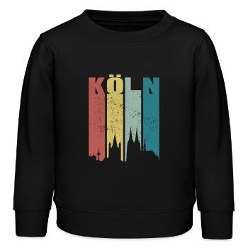 Cologne Skyline Cologne Cathedral Vintage Retro Koelsch Cologne - Kids Organic Sweatshirt by Stanley/Stella - black - Front - AI Model Kid Male (0cm)