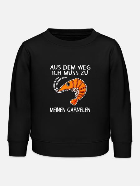 Garnele Garnelen Schrimp Meerestiere - Kinder Organic Sweatshirt Mini Changer von Stanley/Stella - Schwarz