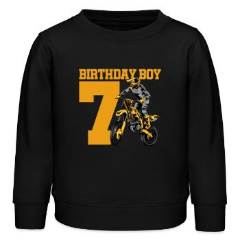 7. Geburtstag - Kinder Organic Sweatshirt Mini Changer von Stanley/Stella - Schwarz - Vorne - AI Model Kid Male (0cm)
