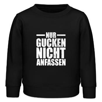Nur Gucken Nicht Anfassen Ehefrau Freundin Model - Kinder Organic Sweatshirt Mini Changer von Stanley/Stella - Schwarz - Vorne - AI Model Kid Male (0cm)