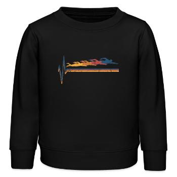 Schwimmen Schwimmer - Kinder Organic Sweatshirt Mini Changer von Stanley/Stella - Schwarz - Vorne - AI Model Kid Male (0cm)