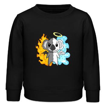 Koala - Angels and Devils - Kids Organic Sweatshirt by Stanley/Stella - black - Front - AI Model Kid Male (0cm)