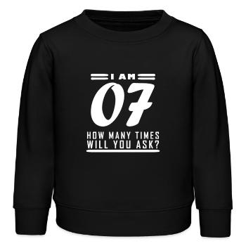 Ich bin 7 - 7 Geburtstag Geschenk - Kinder Organic Sweatshirt Mini Changer von Stanley/Stella - Schwarz - Vorne - AI Model Kid Male (0cm)