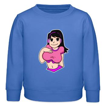 Anime - Sweat enfant bio Stanley/Stella - carolina blue - Devant - AI Model Kid Female (0cm)