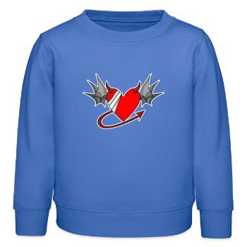 Heart Angel Wings Devil Devil Wings - Kids Organic Sweatshirt by Stanley/Stella - carolina blue - Front - AI Model Kid Female (0cm)