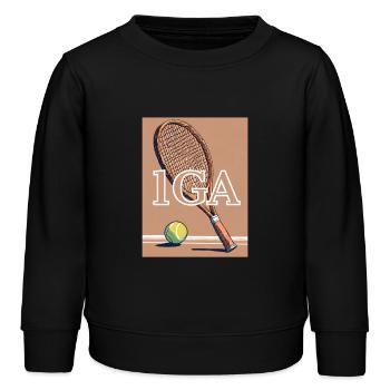 TENNIS WORLD - 1GA AI Generated - Kids Organic Sweatshirt by Stanley/Stella - black - Front - AI Model Kid Male (0cm)