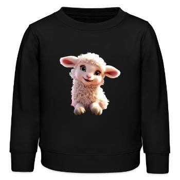 Schaf Lamm Mäh Schäfchen Schäfer Süße Schafe Schaf - Kinder Organic Sweatshirt Mini Changer von Stanley/Stella - Schwarz - Vorne - AI Model Kid Male (0cm)