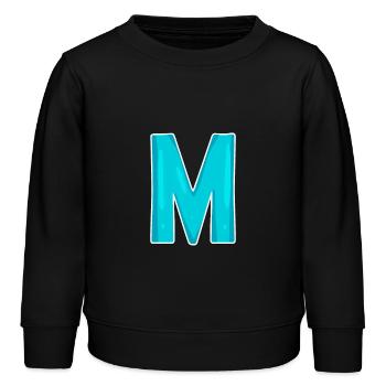 Buchstabe M Anfangsbuchstabe - Kinder Organic Sweatshirt Mini Changer von Stanley/Stella - Schwarz - Vorne - AI Model Kid Male (0cm)