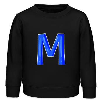 Buchstabe M - Anfangsbuchstabe M - Kinder Organic Sweatshirt Mini Changer von Stanley/Stella - Schwarz - Vorne - AI Model Kid Male (0cm)