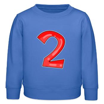 Zwei - 2 - Nummer Zahl - Kinder Organic Sweatshirt Mini Changer von Stanley/Stella - carolina Blue - Vorne - AI Model Kid Female (0cm)